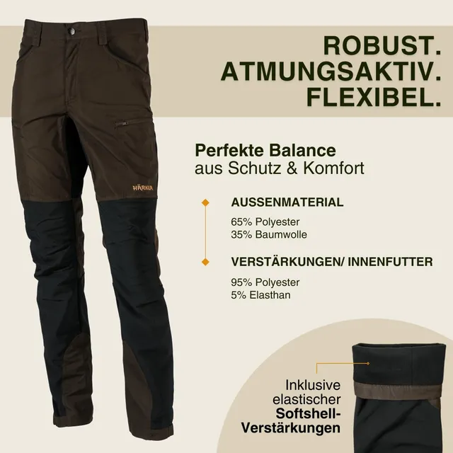 Härkila Dean Jagdhose Gr. 52 robust atmungsaktiv