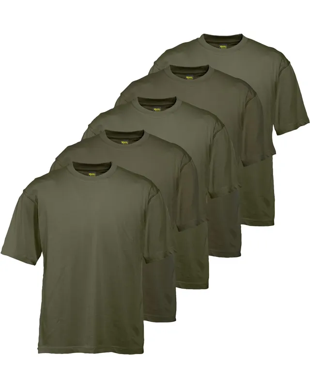 Wald & Forst T-Shirt Oliv 5er-Pack Baumwolle