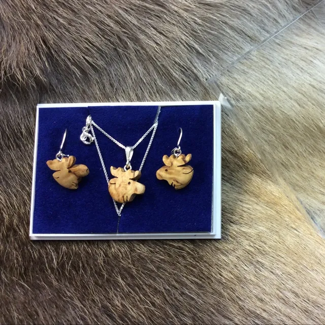 Wood Jewel 238S Schmuckset Hirsch Maserbirke