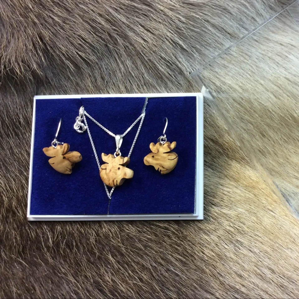 Wood Jewel 238S Schmuckset Hirsch Maserbirke