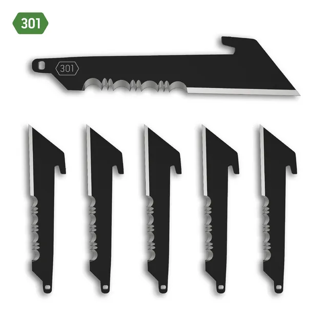 Outdoor Edge 301 Ersatzklingen Halbgezahnt 6er Pack 7,6cm
