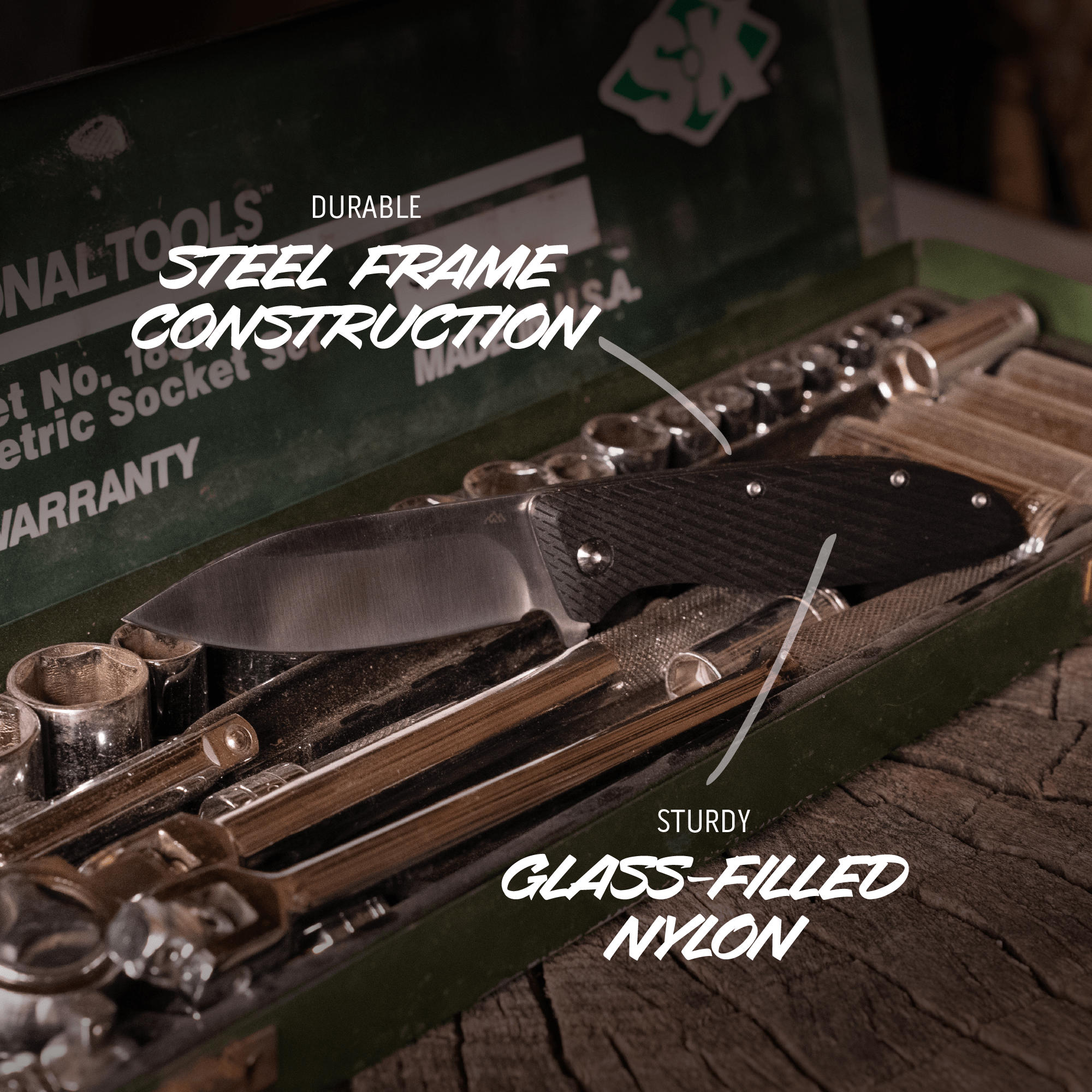 Outdoor Edge Brutus Taschenmesser Sheepsfoot federunterstützt