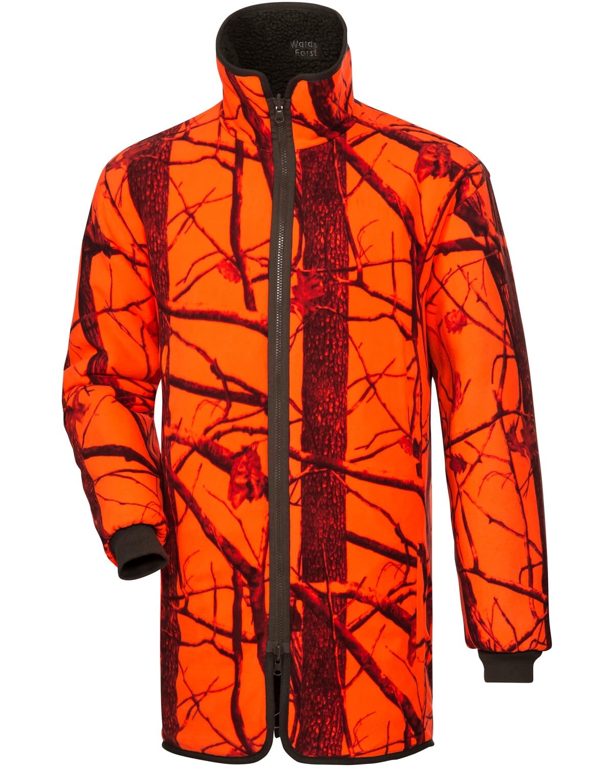 Wald & Forst Faserpelz Wendejacke M Signalcamo/Oliv geräuscharm