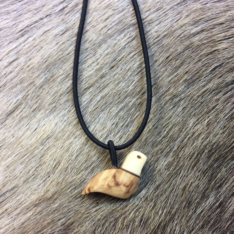 Wood Jewel Willow Grouse Halskette Gummiband schwarz Birke