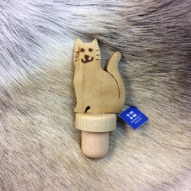 Wood Jewel 2317 Flaschenverschluss Katze sitzend