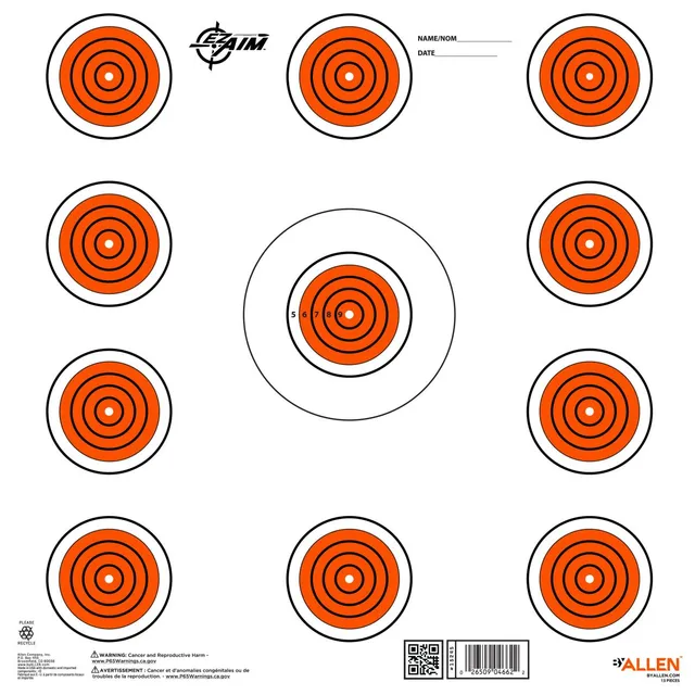 Allen EZ Aim 11-Spot Schießscheibe Papier 13er Pack Indoor