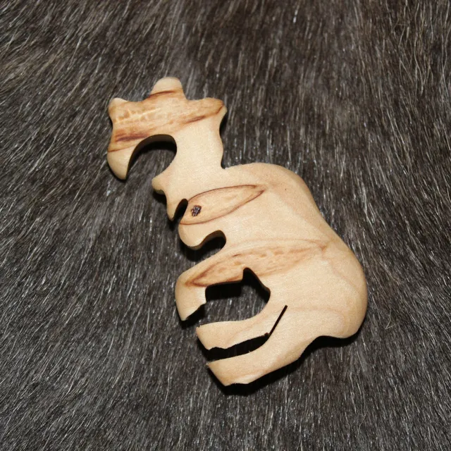 Wood Jewel Rentier Topfwächter Maserbirke