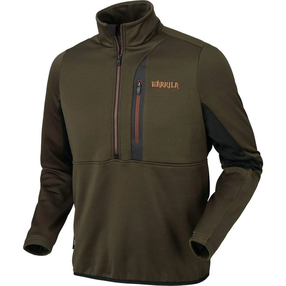 Härkila Tidan Hybrid Fleecejacke Herren Grün Gr. M leise