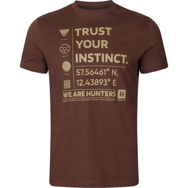 Härkila Instinct S/S T-Shirt Burgundy Kurzarm