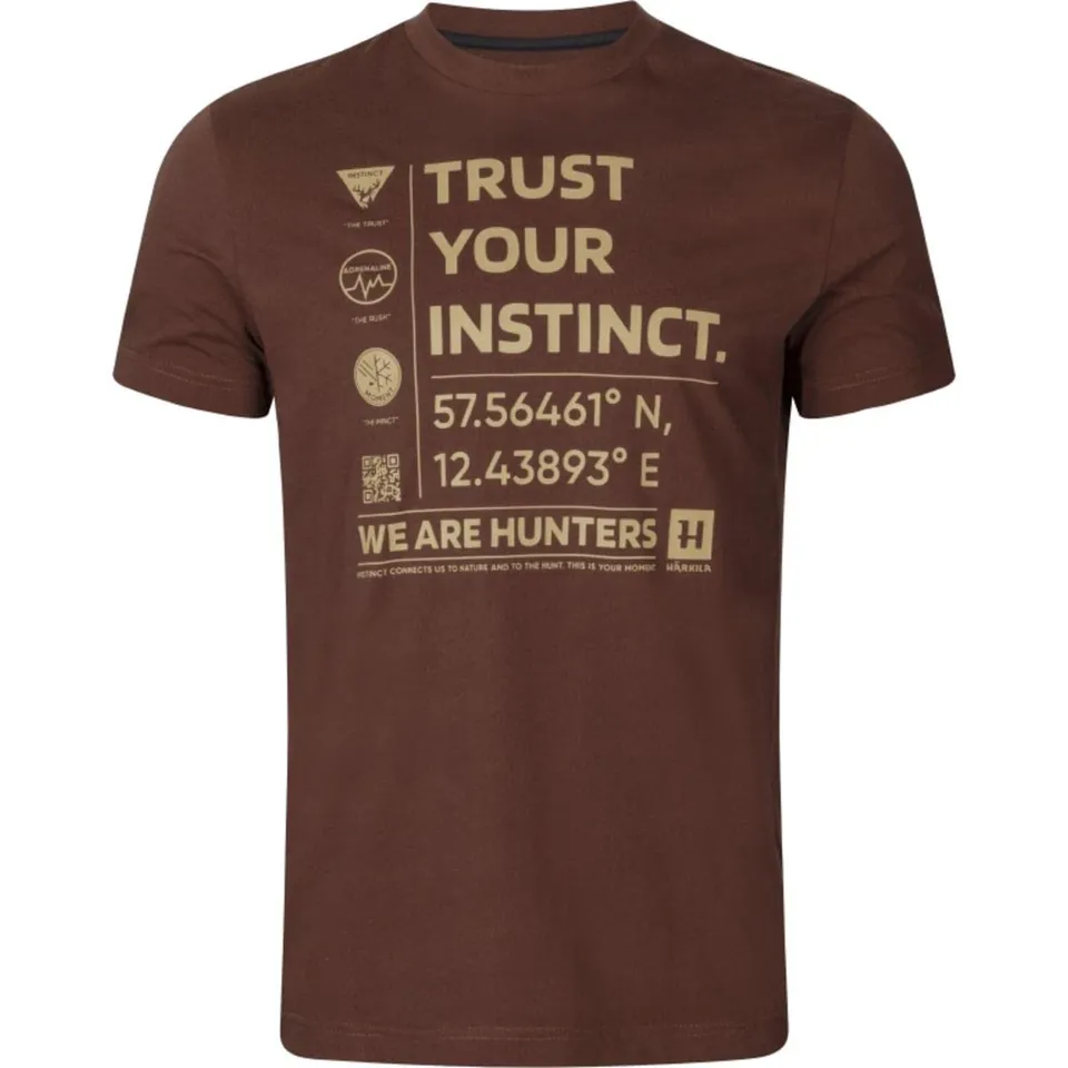 Härkila Instinct S/S T-Shirt Burgundy Kurzarm