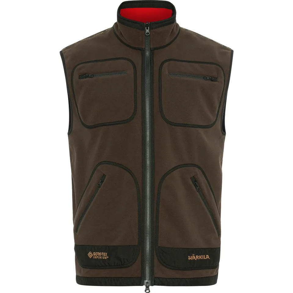 Härkila Kamko Fleece Weste XL braun/rot winddicht