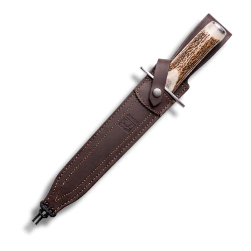 Joker Guepardo CC29 Jagdmesser Hirschhorn 30 cm Lederscheide
