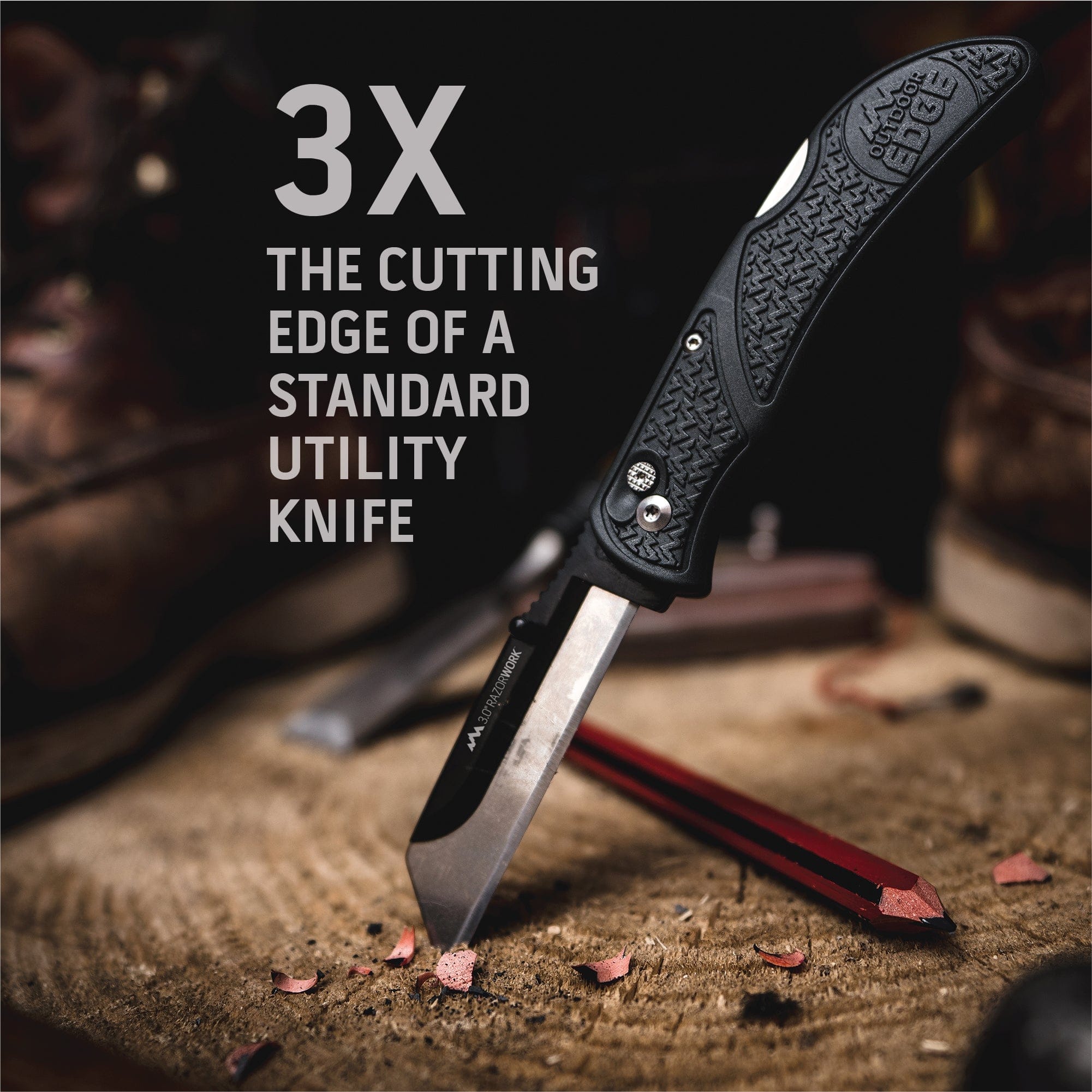 Outdoor Edge RazorWork 3.0 Arbeitsmesser mit 3 Wechselklingen