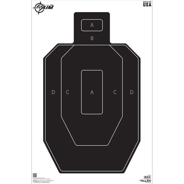 Allen EZ Aim IPSC Silhouette Zielscheibe 50er Pack 58x89 cm