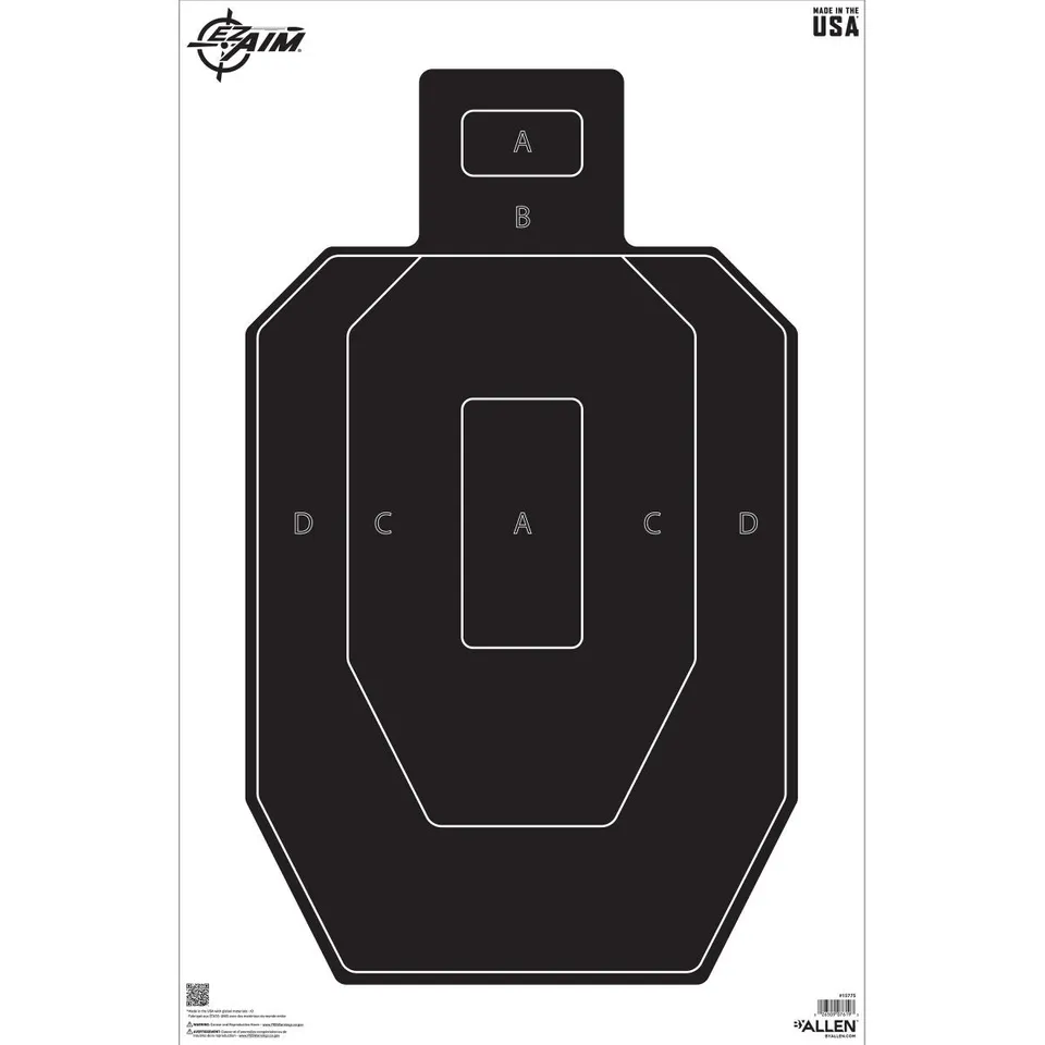 Allen EZ Aim IPSC Silhouette Zielscheibe 50er Pack 58x89 cm