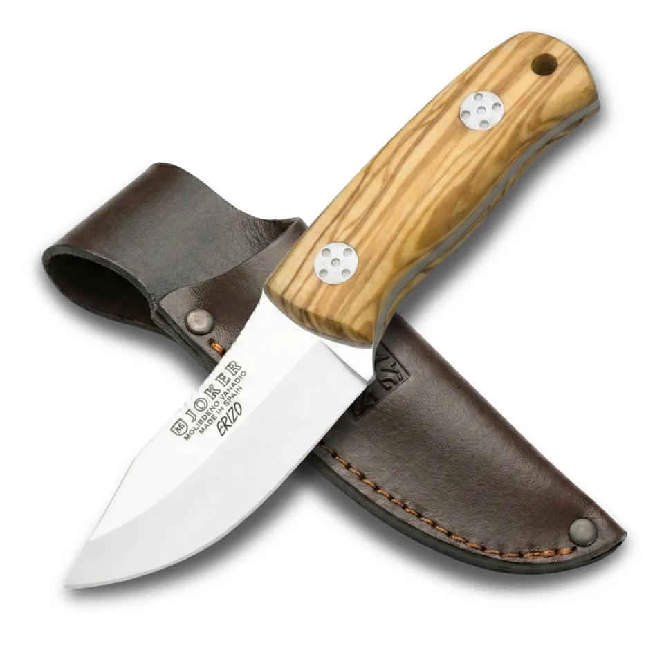 Joker Erizo CO75 Gürtelmesser Olive 7,5 cm Clip Point