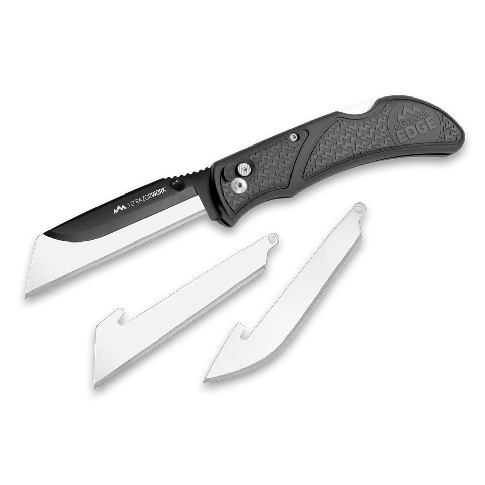 Outdoor Edge RazorWork 3.0 Arbeitsmesser mit 3 Wechselklingen