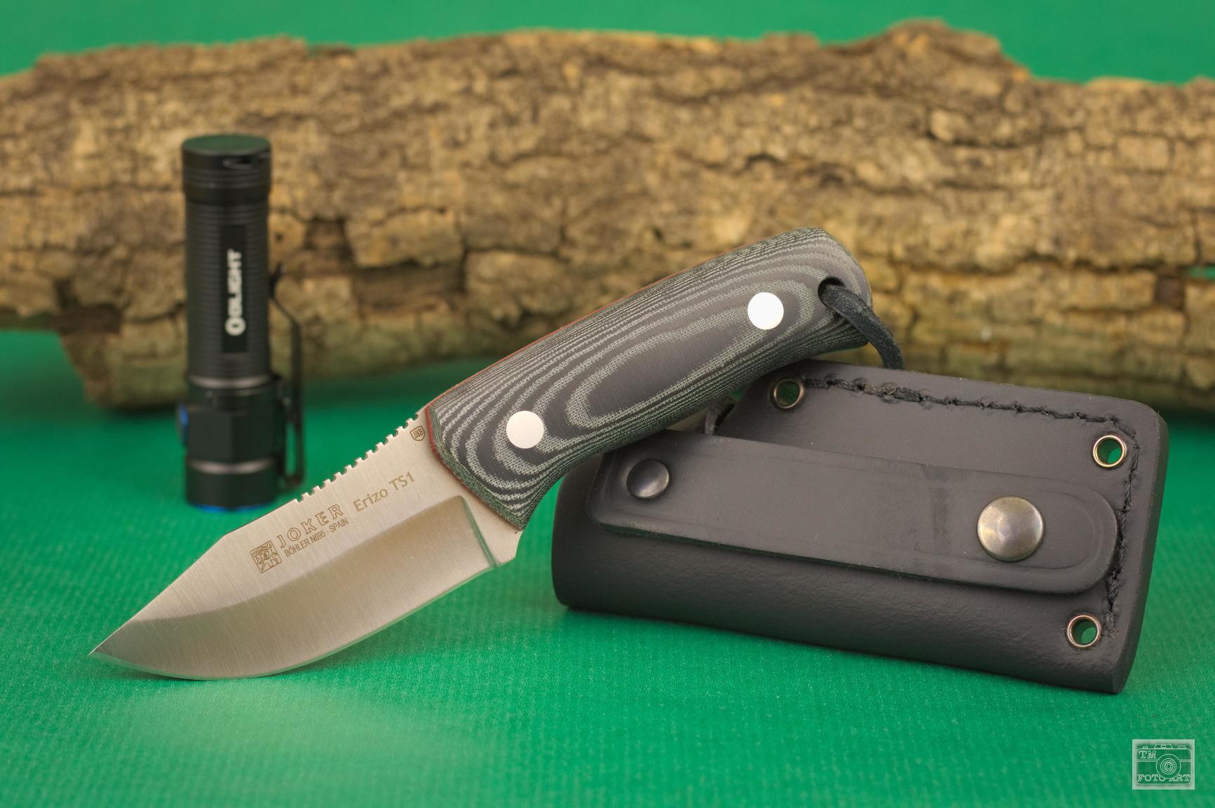 Joker Erizo TS1 CM81 Survivalmesser 7,5 cm Micarta