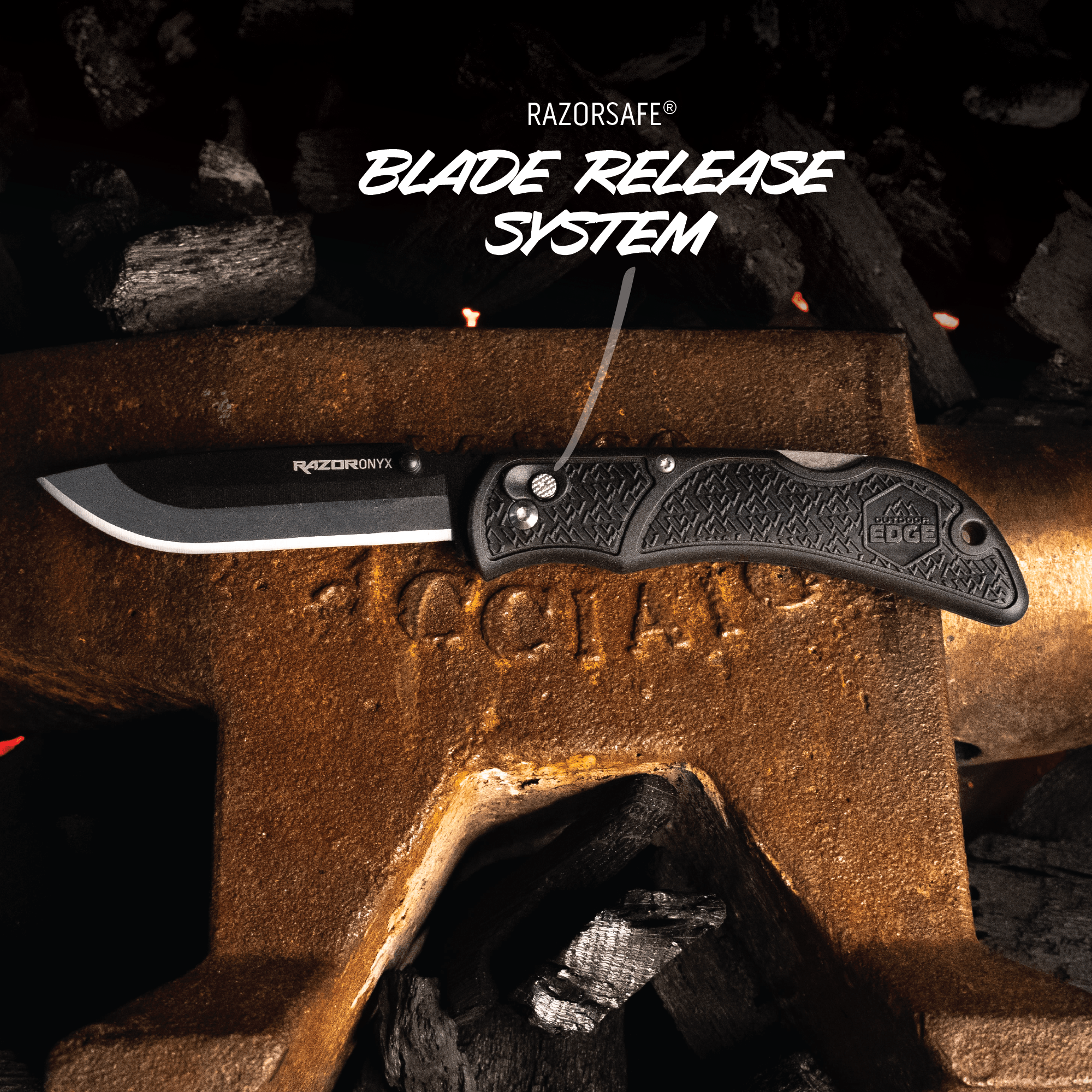 Outdoor Edge Onyx EDC Taschenmesser 3,5 Zoll schwarz