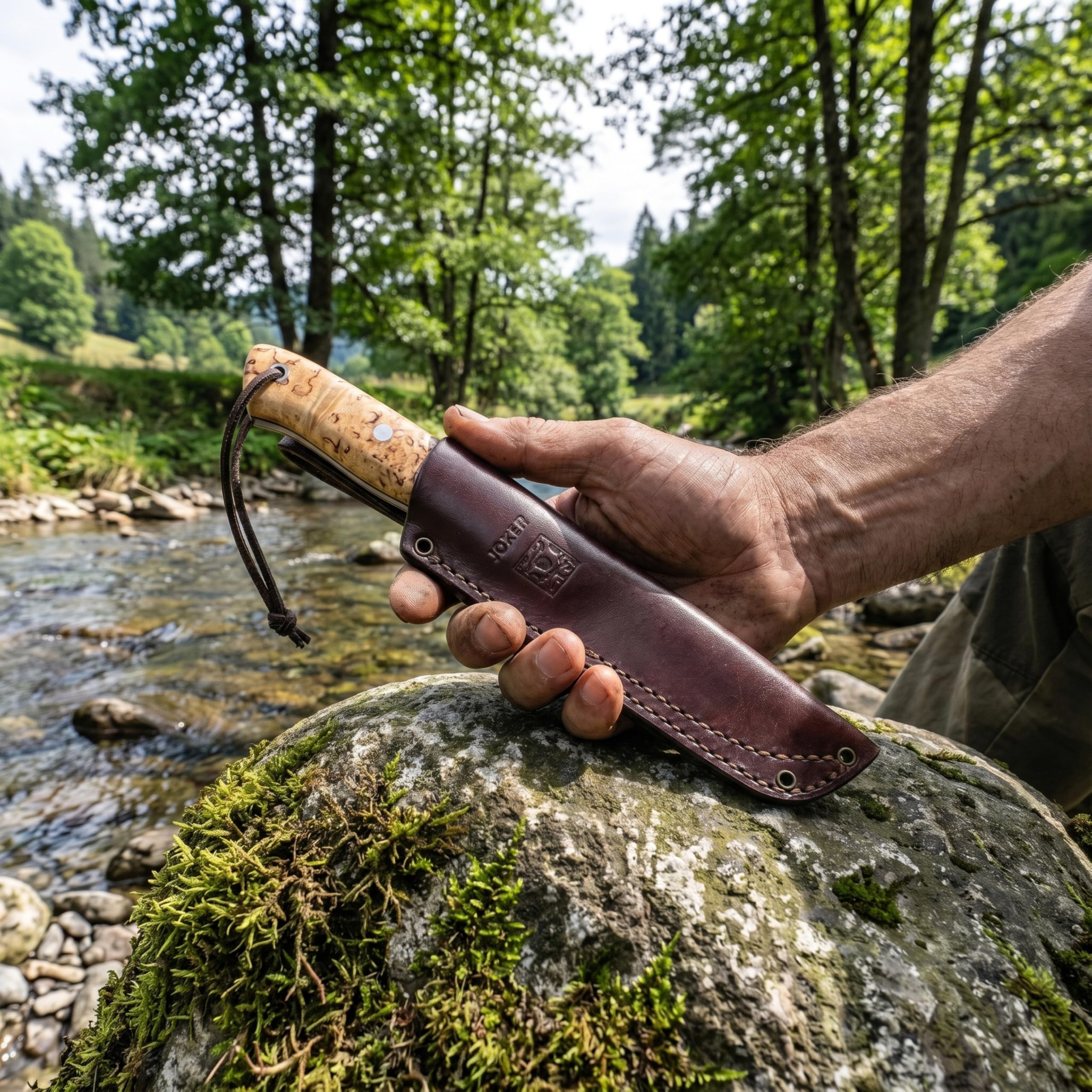 Joker Nórdico CL115 Jagdmesser Birke 10 cm Feuerstahl