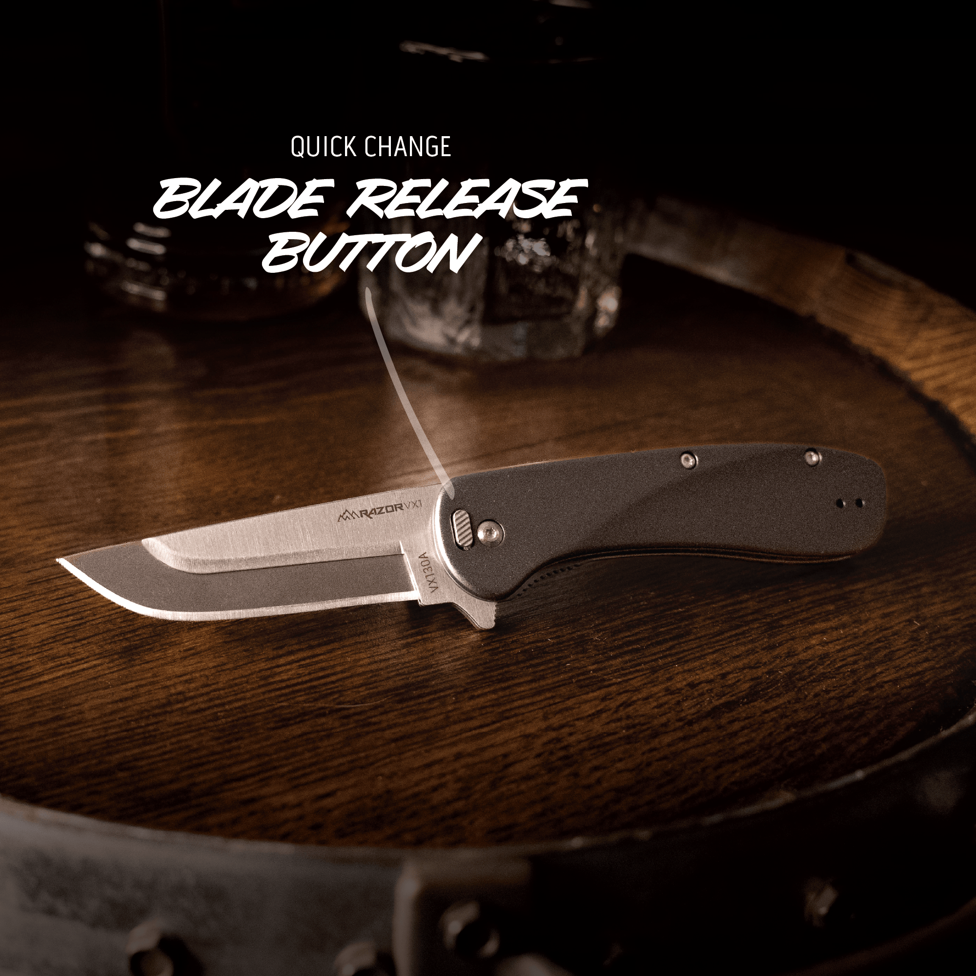 Outdoor Edge Razor VX1 Klappmesser Silber Aluminium 7,6 cm