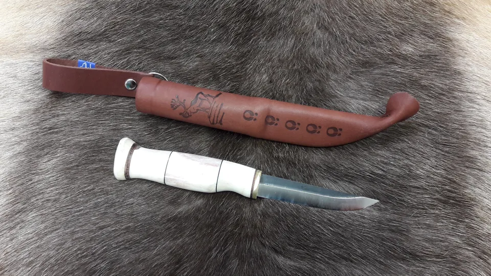Wood Jewel 23LUU85 Luupuukko Messer klein Rentierhorn