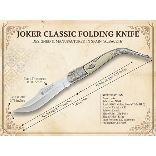 Joker N104B Taschenmesser Zamak 8,5 cm Clip-Point