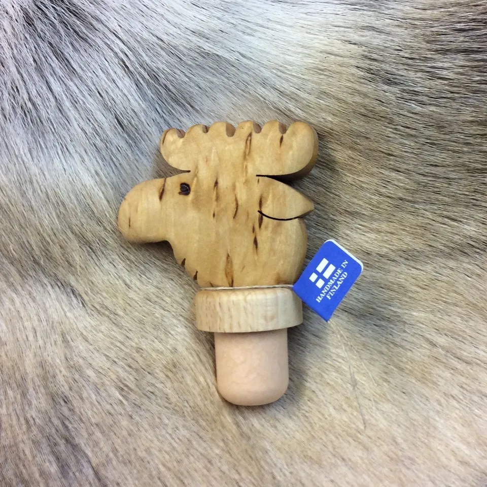 Wood Jewel 2346 Hirvenpää Flaschenverschluss Elchkopf Holz