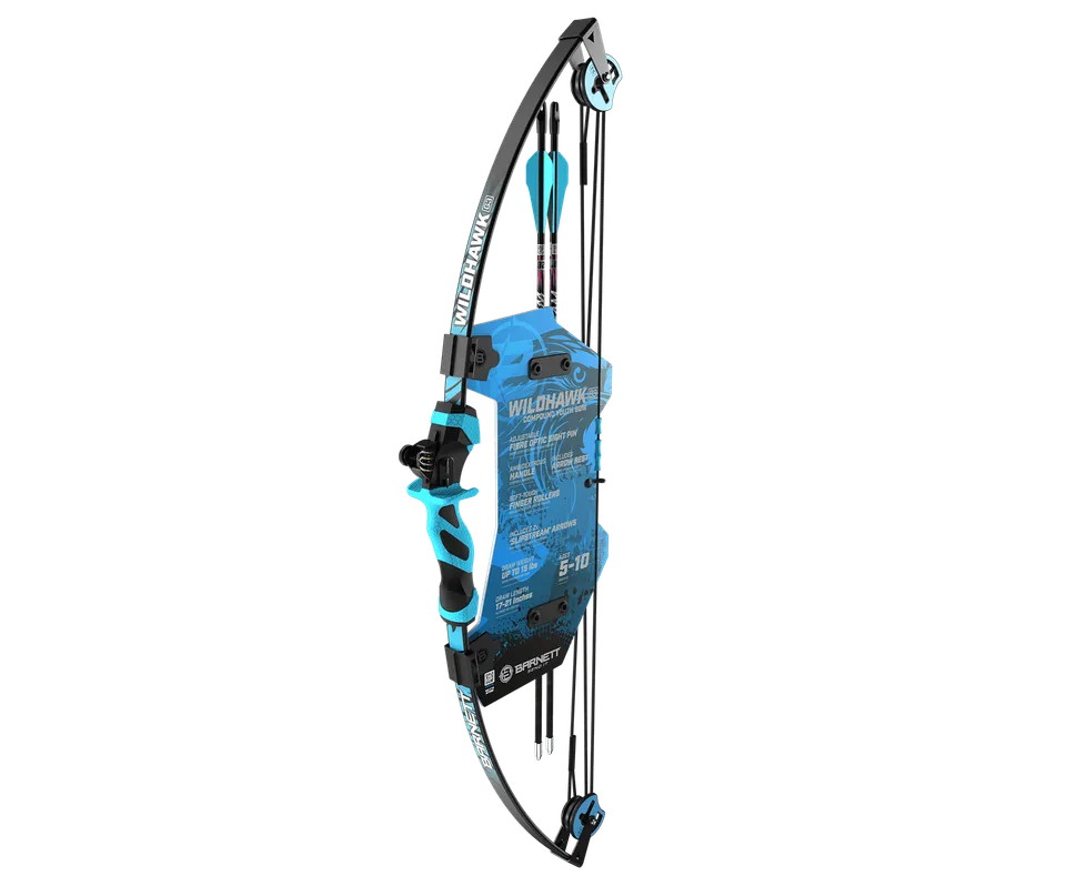 Barnett Wildhawk Jugend-Compoundbogen Blau 15 lbs
