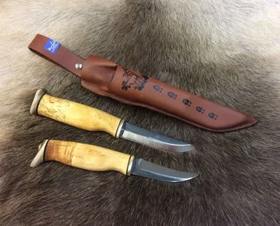 Wood Jewel 23AVKS Doppelmesser Maserbirke 7,7+9,5 cm