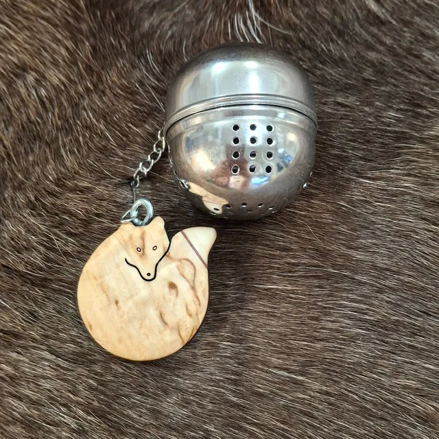 Wood Jewel Fuchs Teekugel Edelstahl