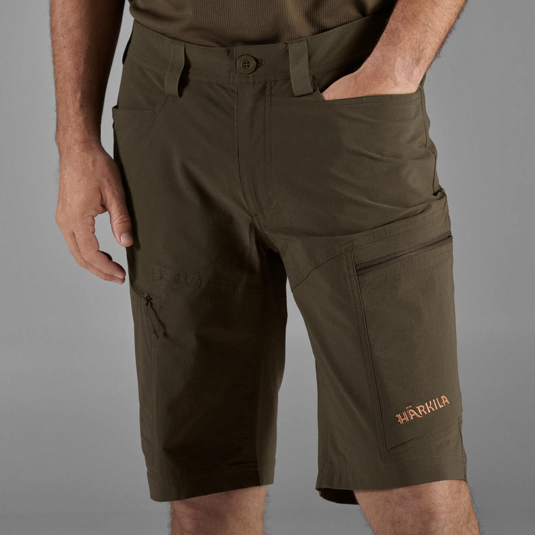 Härkila Trail Shorts Weidengrün Ripstop Stretch