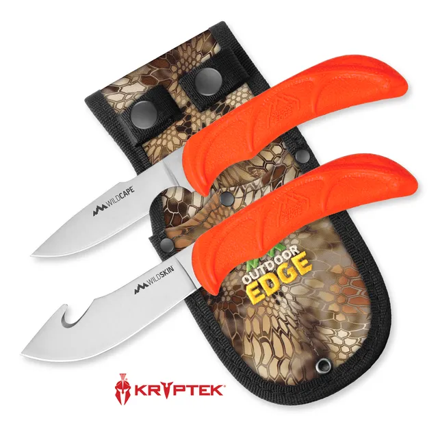 Outdoor Edge WildPair Jagdmesser-Set Orange mit Scheide