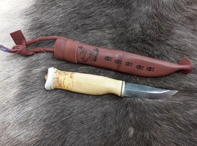 Wood Jewel Schnitzmesser 7,7 cm Horngriff mit Scheide