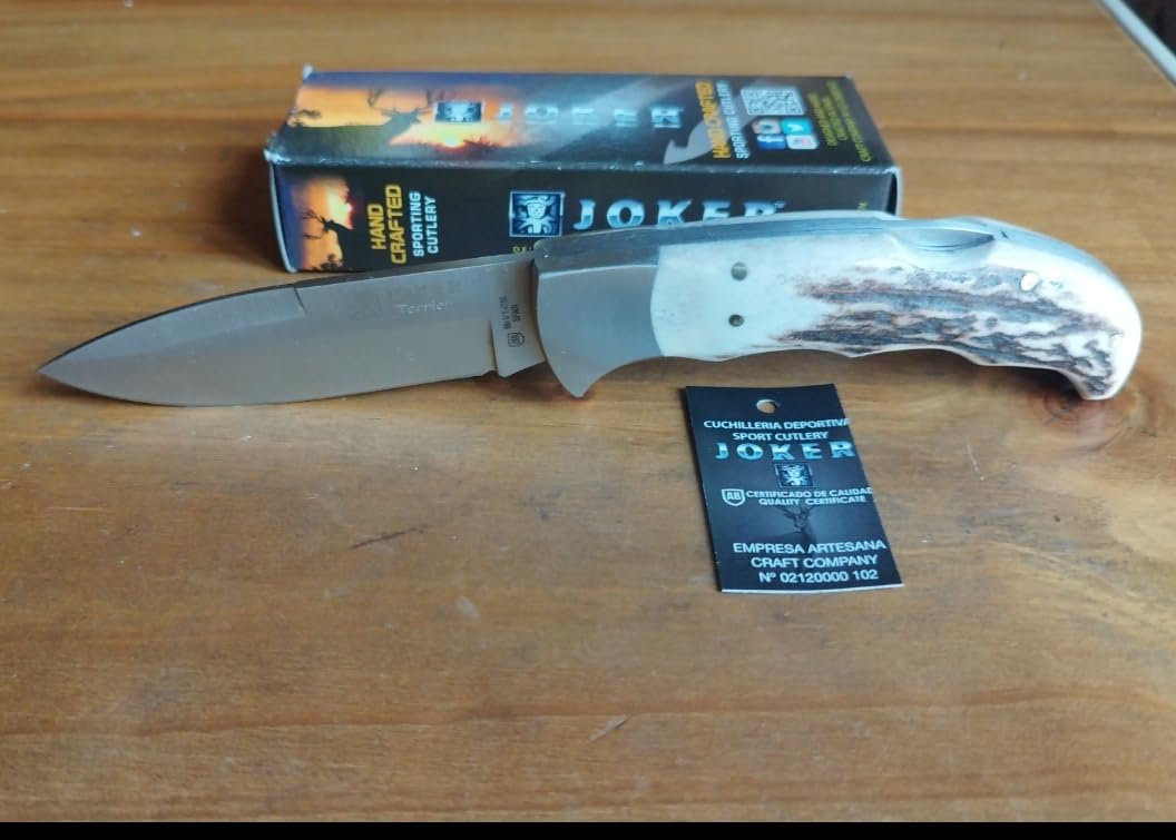 Joker Terrier NC19 Klappmesser 9 cm Hirschhorn
