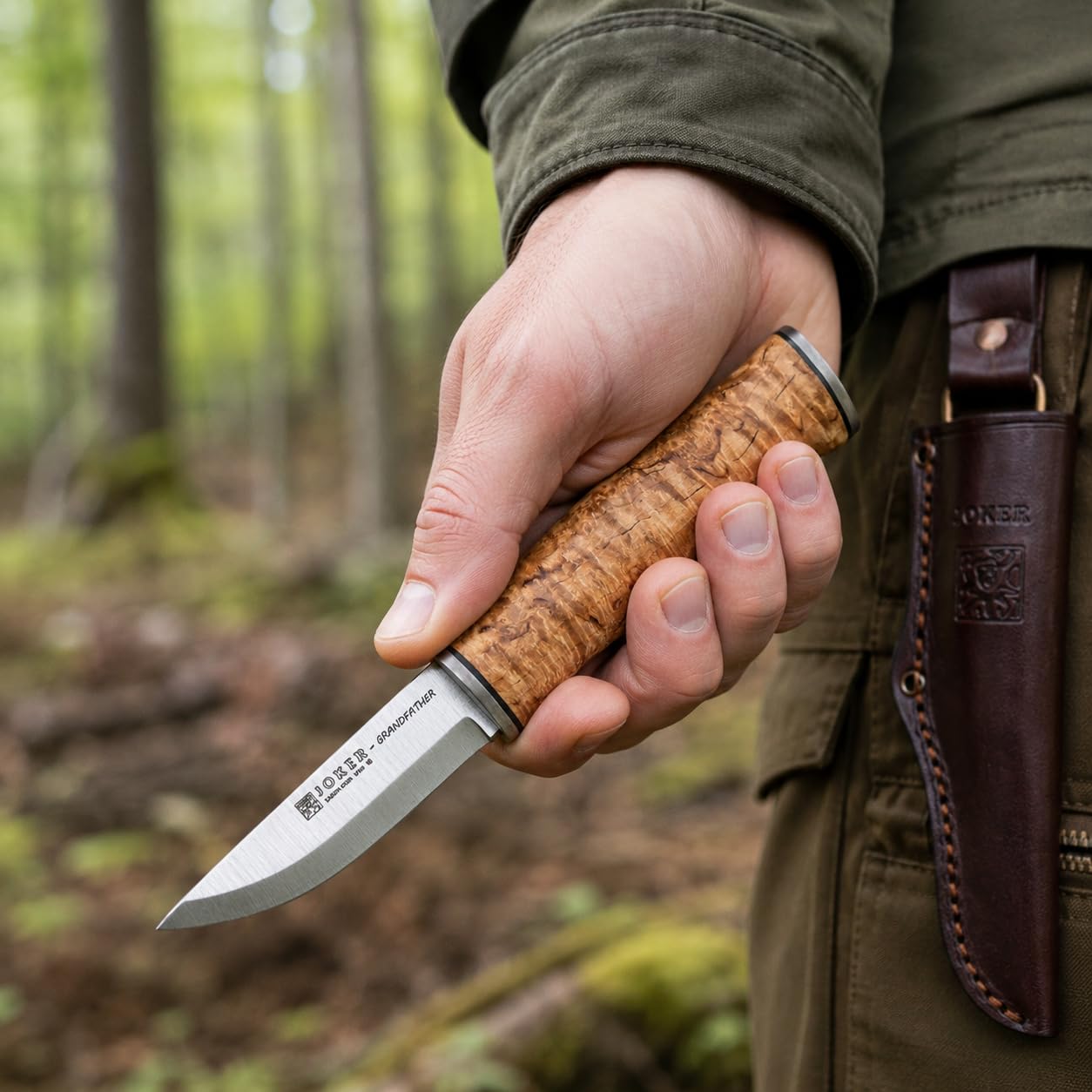 Joker Abuelo CL126 Jagdmesser Birke 8 cm Sandvik
