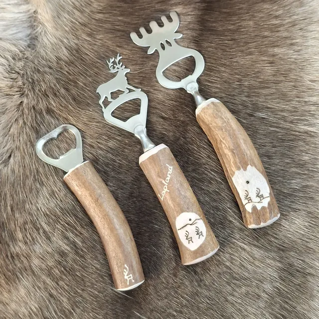 Wood Jewel Pätkä Flaschenöffner Rentierhorn