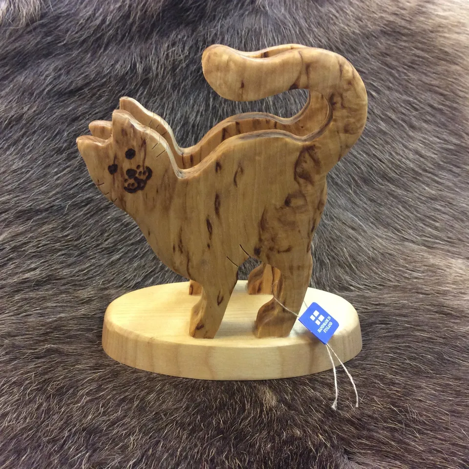 Wood Jewel Serviettenhalter Katze Visabirke