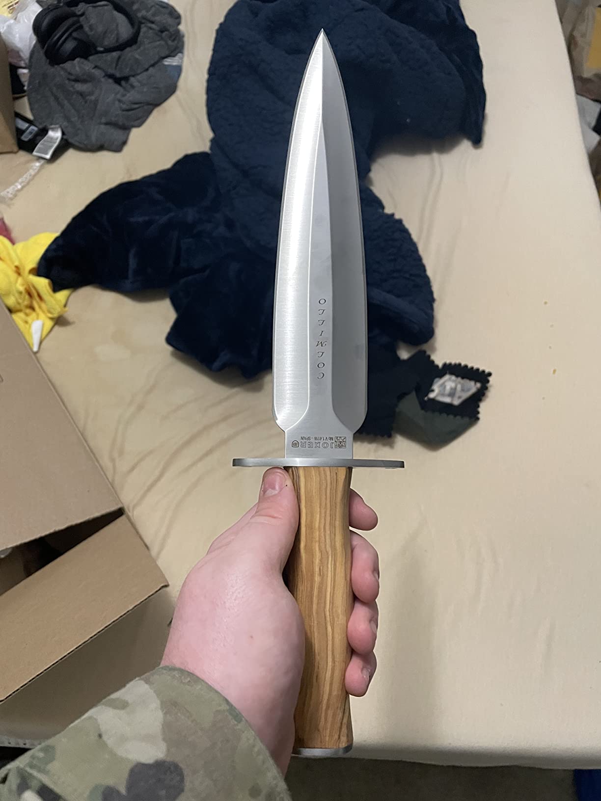 Joker Colmillo CO108 Jagdmesser Olivenholz Lederscheide
