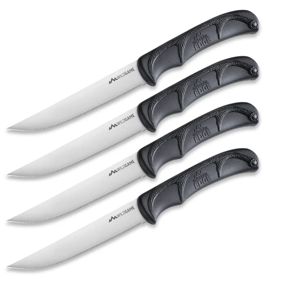Outdoor Edge Wildgame Steakmesser Set Schwarz Mikroschliff