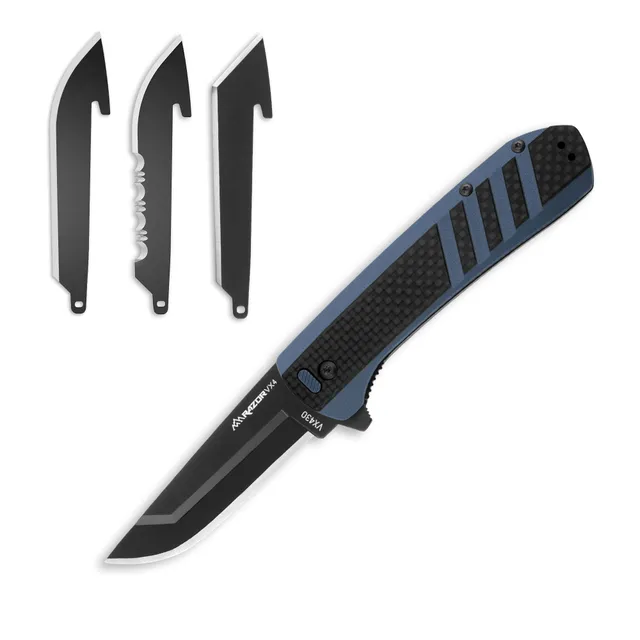 Outdoor Edge Razor VX4 Klappmesser blau Carbon 4 Klingen