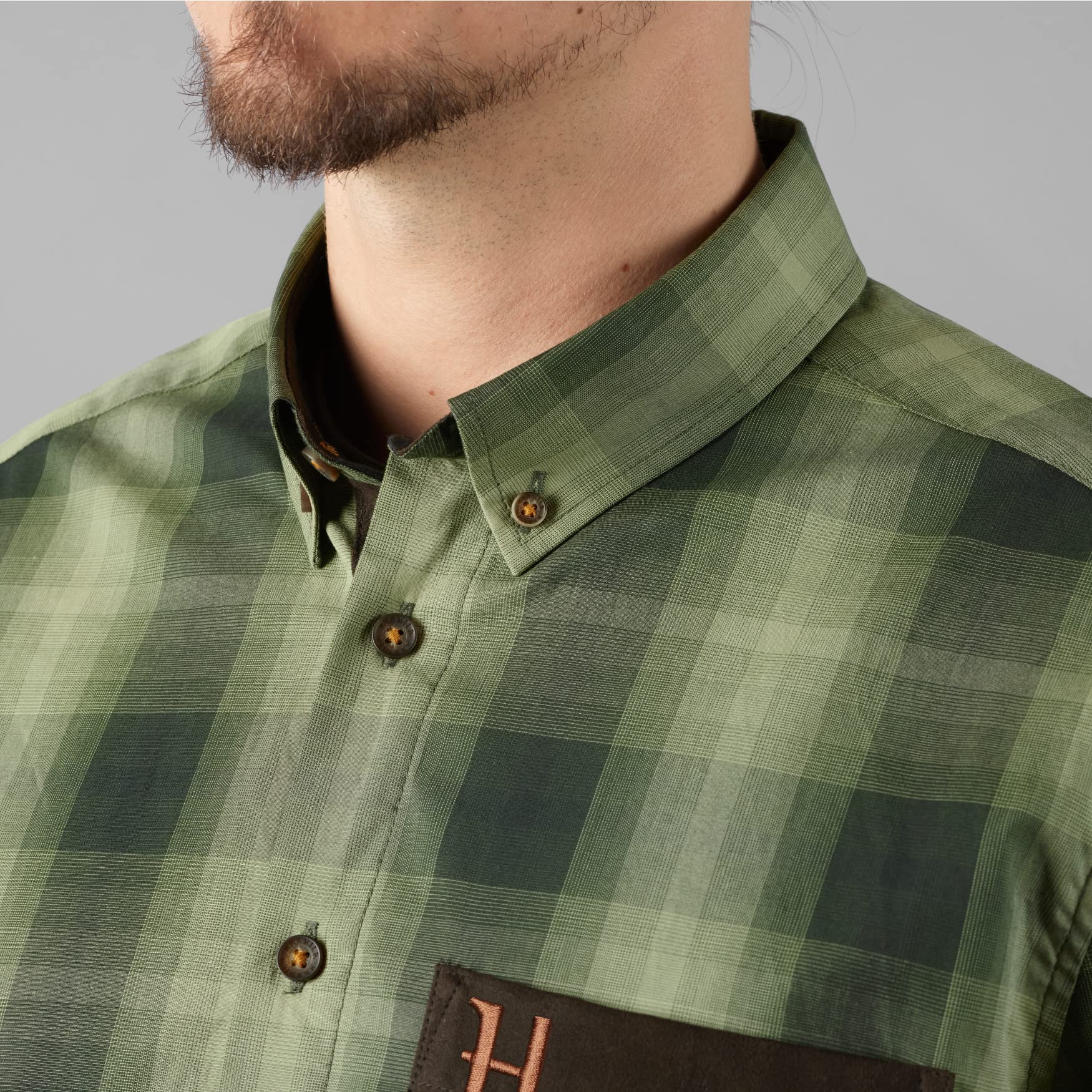 Härkila Akkan Hemd Duffel Green Karo Jagdhemd