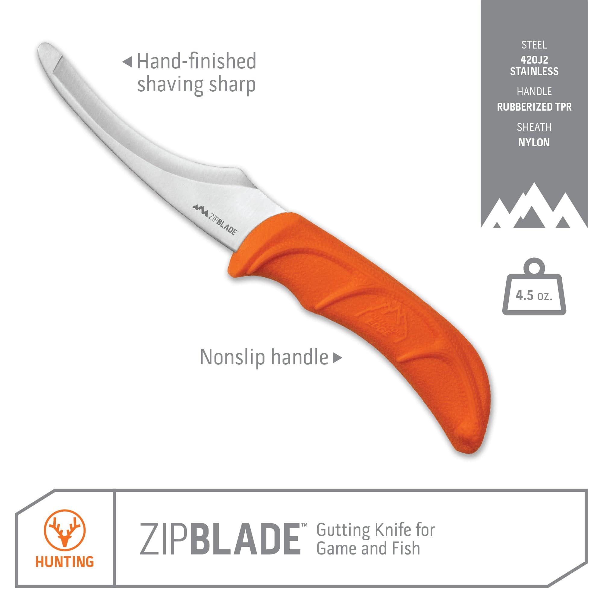 Outdoor Edge ZipBlade Aufbrechmesser Orange 10 cm