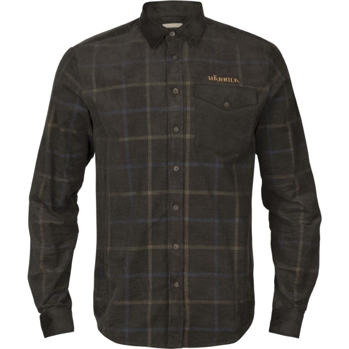 Härkila Kaldfjord Cordhemd Shadow Brown XXL kariert
