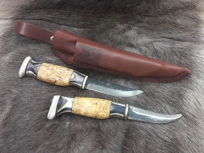 Wood Jewel 23JÄMT Jämthund Doppelpuukko Jagdmesser Rentierhorn