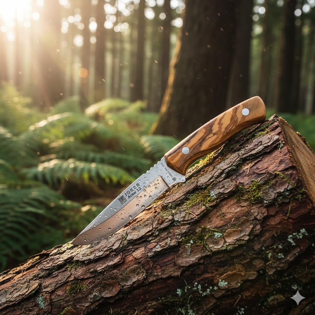 Joker Arrui CO63 Jagdmesser 12 cm Olivenholz