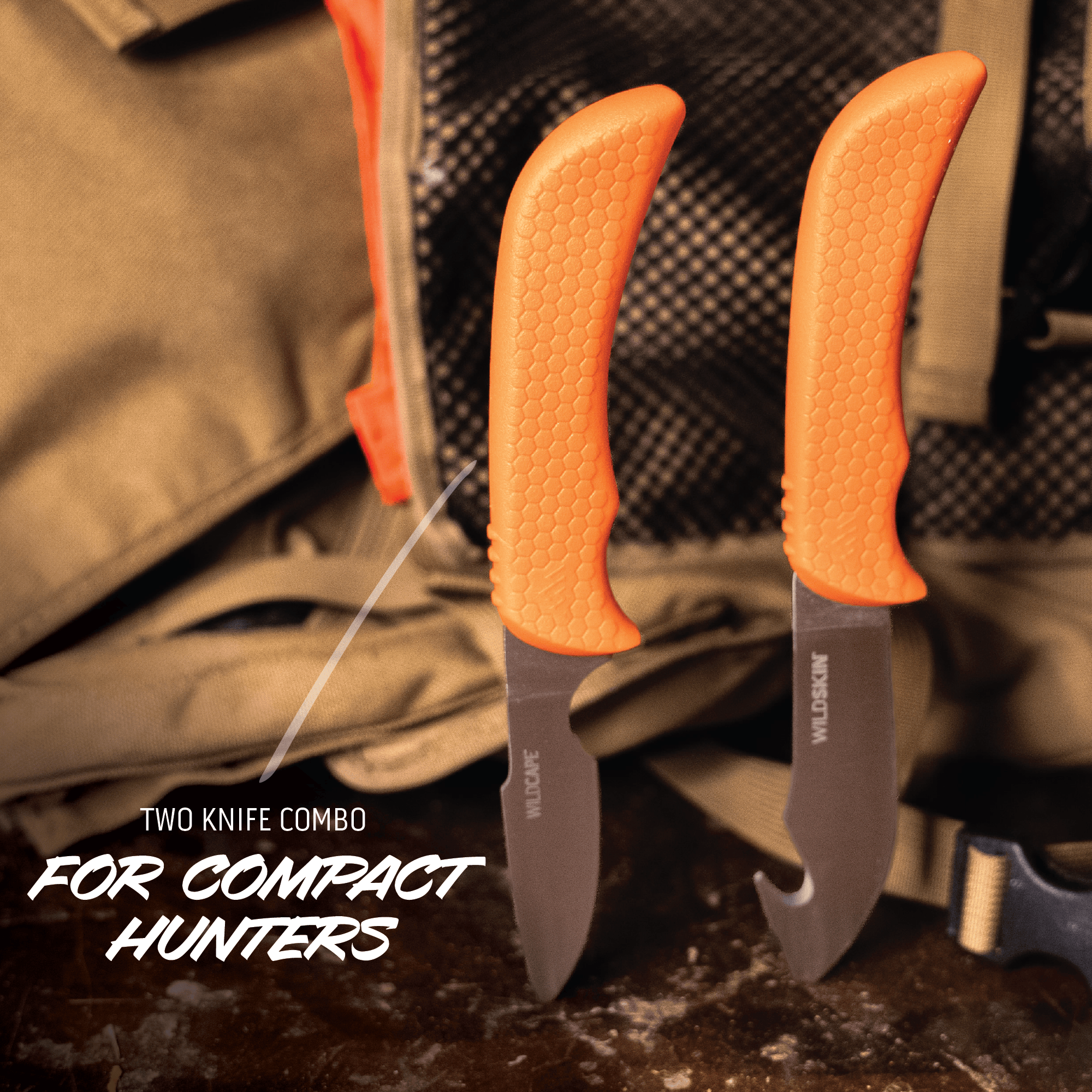 Outdoor Edge WildPair Jagdmesser-Set Orange mit Scheide
