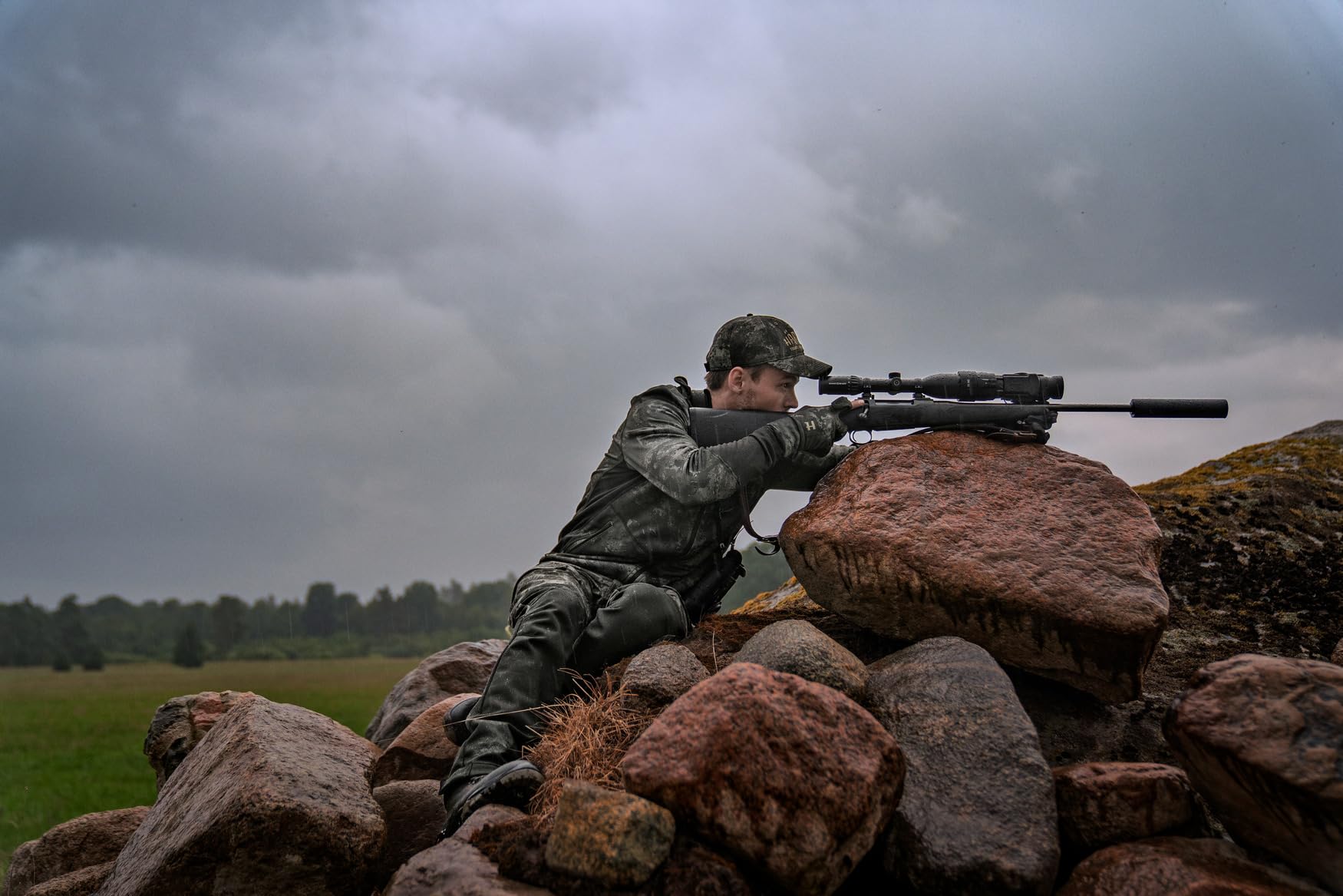Härkila Noctyx Camo Fleecejacke AXIS MSP Black Stretch