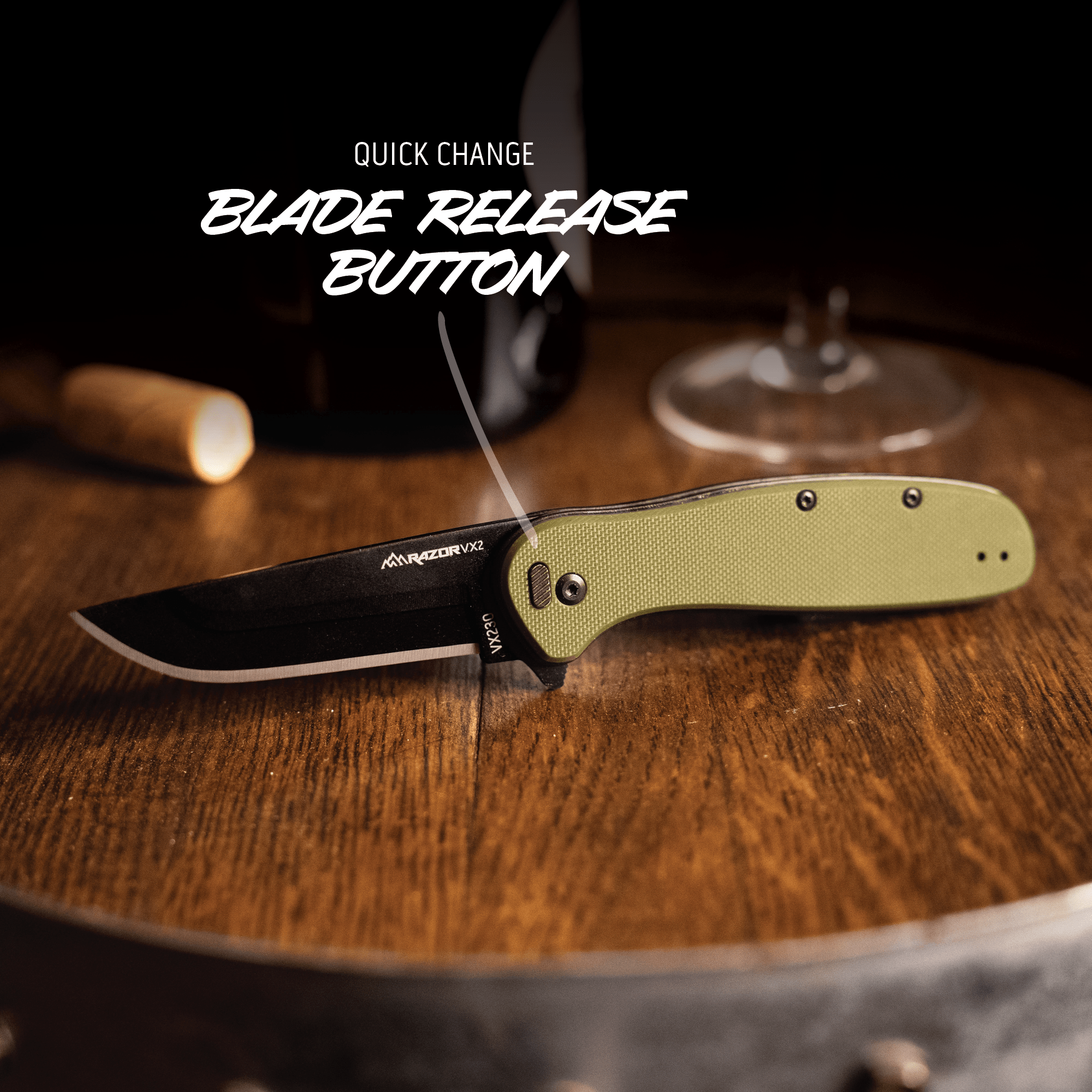Outdoor Edge Razor VX2 Klappmesser Grün G10 3 Klingen