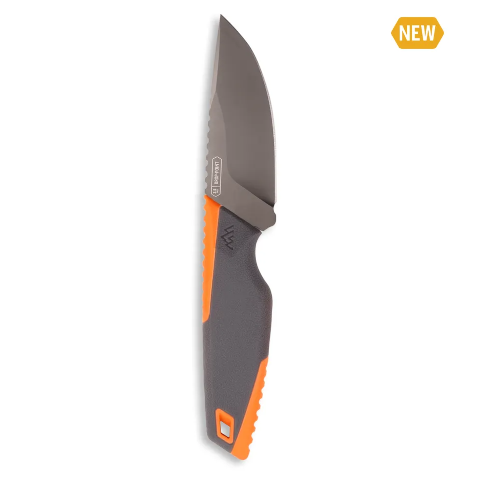 Outdoor Edge Vantex Drop Point Jagdmesser mit Scheide titan